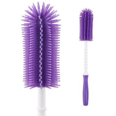 韓國原產Mathos Loreley硅膠奶瓶清潔刷水杯清洗刷一字型 紫色【奶瓶清潔刷】- 喜地